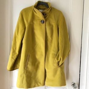Boden Wool Mustard Yellow Swing Coat